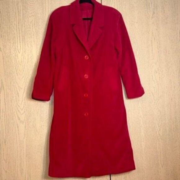 No Brand Jackets & Blazers - Vintage Juli De Roma Red Trench Coat